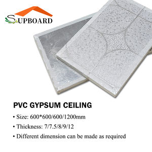 <span class=keywords><strong>Plafond</strong></span> suspendu en PVC gypse de style luxueux <span class=keywords><strong>60x60</strong></span> pour immeuble de bureaux - Product Image 4