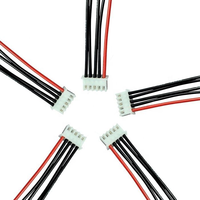 Konektor JST XH2.54 Hitam dengan Kabel Silikon Lunak 22awg  Kabel Silikon Hitam Merah 6S7P