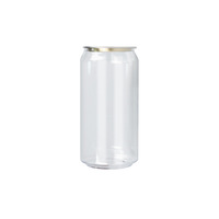 Vente en gros de canettes de boisson en PET avec couvercle à languette en aluminium, contenants transparents de qualité alimentaire pour l'emballage de bubble tea
