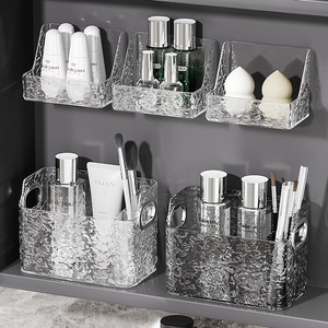 Transparent Wall Mounted Bathroom Shelf Rectangular Mirror Cabinet Storage Box For Cosmetics Vanity Organization - Product Image 4