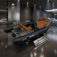 Bateau pneumatique de pêche LUX-395 de 13 pieds, coque en aluminium, fond en V profond avec console de direction pour la pêche en mer