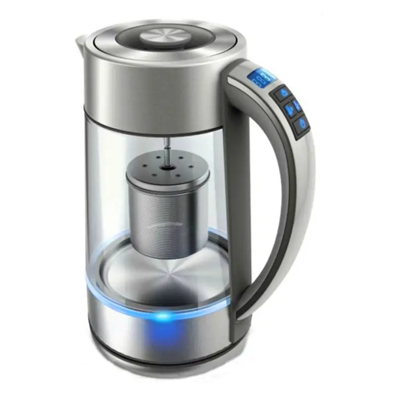 Hervidor de agua con Control de temperatura Variable de 1,7 L, tetera Digital de vidrio caliente, tetera eléctrica de vidrio con té Infus YG, tetera de vidrio