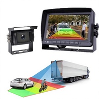 Kit de caméra de recul avec vision nocturne infrarouge, écran IPS étanche de 9 pouces, 12V-35V, 4 écrans, garantie 1 an pour camion, bus, camping-car