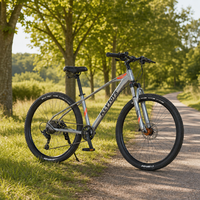 Vélo de montagne pour adultes, cadre en alliage d'aluminium de 27,5 pouces, frein à disque hydraulique, vélo de montagne avec fourche à suspension avant