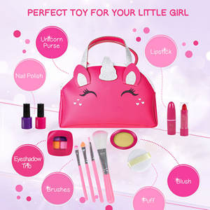 Bolso de moda para niños, bonito bolso rosa para teléfono móvil, lápices labiales cosméticos, monedero de juguete para jugar de <span class=keywords><strong>princesa</strong></span>, maquillaje para niñas pequeñas - Product Image 3