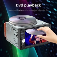 Lecteur DVD/CD/VCD de voiture universel 2Din Carplay Android Auto TV BT/FM/AUX-in/USB Aide à la marche arrière Radio stéréo multimédia de voiture