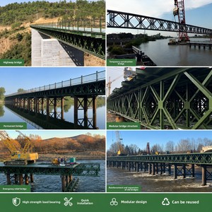 Panel <span class=keywords><strong>de</strong></span> Puente Bailey BD 21 37 BS 5400 Parte 6 IRC <span class=keywords><strong>CSA</strong></span> S6 <span class=keywords><strong>de</strong></span> Larga Duración, 50 Años <span class=keywords><strong>de</strong></span> Servicio, Estructura <span class=keywords><strong>de</strong></span> Acero Modular Prefabricada Galvanizada - Product Image 2