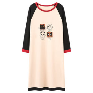 Vestido <span class=keywords><strong>de</strong></span> <span class=keywords><strong>noche</strong></span> <span class=keywords><strong>de</strong></span> manga larga 100% algodón para niña, ropa para dormir <span class=keywords><strong>de</strong></span> grosor medio - Product Image 5