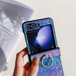 Étui de téléphone en cuir pliable à coutures pour Zflip4, motif serpent progressif en <span class=keywords><strong>PC</strong></span>, adapté à la protection 5 - Product Image 2