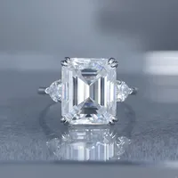 Bague en argent sterling 925 de la marque MuShan, avec moissanite VVS, bague tendance pour petite amie, plaquée or véritable 18 carats, bagues brevetées MST