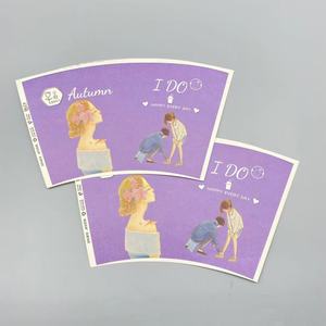 Eco-Friendly Double-Sided Waterproof PE Coated Food Grade Recyclable <b>Paper</b> Cup Fan for Coffee Tea - Product Image 1