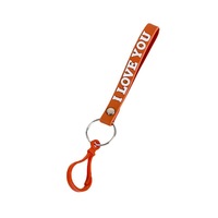Porte-clés en caoutchouc souple PVC avec breloque lettre, fermoir mousqueton, petit cadeau fait main pour sac, accessoire de sac
