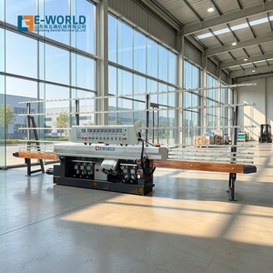 Machine de bordage et de polissage du verre en acier EWORLD à haute précision avec commande PLC, puissance 19,75 kW, épaisseur 3-25 mm - Product Image 1