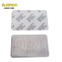 Plaque signalétique professionnelle en aluminium brossé mince, logo 3D en relief, badge personnalisable pour appareils électroménagers