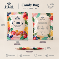 Sachets personnalisés imprimés à trois soudures pour bonbons, emballages de confiserie, sacs d'emballage de marque pour la vente au détail
