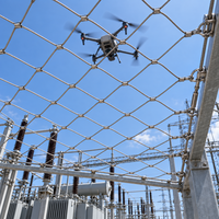 Filet de protection en acier galvanisé à chaud 50x50cm 6mm pour drones, idéal pour la protection aérienne des entrepôts et usines