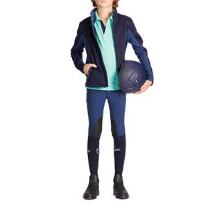 POLO de malla de manga corta para niños, color turquesa, azul marino, 500 - Product Image 2