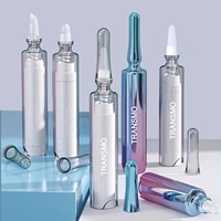 Emballage de gloss repulpant, conteneur de baume à lèvres, tube cosmétique rond sans air de 8 ml pour huile à lèvres, en plastique