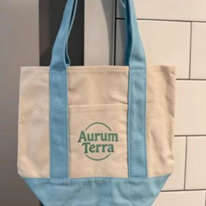 Sac fourre-tout en toile de coton réutilisable avec longue corde, logo brodé personnalisé tendance, mini menthe chaude pour bonbons orange, cadeau - Product Image 1