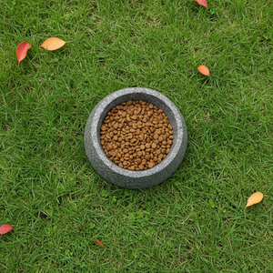Bol pour chien en granit classique VSTONE - Durable et écologique, utilisation en camping, forme ronde, grande capacité - Product Image 1