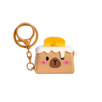 Porte-clés Kawaii Série Capybara pour Garçons et Filles, Dessin Animé Panda Grille-pain Pince Jouet Anime, Porte-clés Personnalisé en Gros