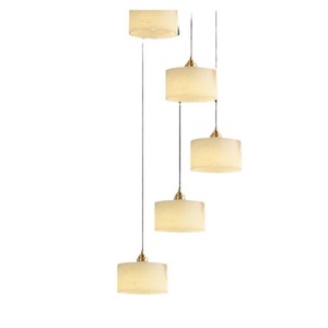 Spanish Marble Pendant <b>Light</b> Multi Head Led Chandelier For Villa Staircase And Lobby Luxury Copper Design - Product Image 5