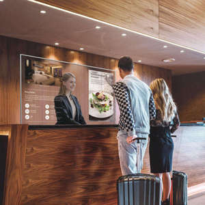 55inch Oled Transparent Lg Capacitive Touch Screen Display Adversting <strong>Desktop</strong> Android Window Rc Lifting Digital Signage