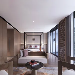 Customized High Quality Commercial Furniture Hotel Guestroom Sets Modern Standard Room Bedroom Set Furniture Hotel