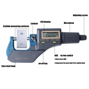 Electronic Helical <strong>Micrometer</strong> Thickness Caliper <strong>Digital</strong> Tubular Inside <strong>Micrometer</strong> 0.001 MM Resolution Thickness Gauge - Product Image 2