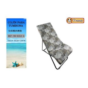 TUMBONA 55*120*8CM-4, Tapete de Playa de Algodón Entrelazado con Cojines y Almohada de Esponja - Product Image 1