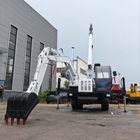 Nouveau Dumper sur Chenilles 4x4 de 8 Tonnes avec Excavatrice et Grue Intégrées, Direction à Gauche, Machine Intégrée