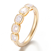 Anillo de Diamante CVD con Certificado IGI en Oferta, Anillo de Compromiso para Mujer y Hombre, Oro Amarillo Sólido de 18k y 14k, Anillo de Diamante de Laboratorio con Corte Cojín Clásico Personalizado