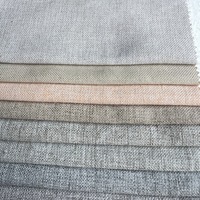 Tissu uni tissé en faux lin 100 % polyester OEKO-TEX écologique, doux, respirant, résistant aux taches, pour rideaux et coussins textiles de maison