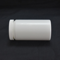 Flacon en plastique HDPE blanc de 150ml pour capsule de pilules de médecine orale solide avec double bouchon bouchon à vis de haute qualité