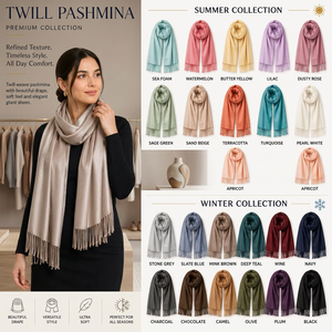 Soft Viscose Twill <b>Pashmina</b> Winter Shawl with Fringe Tassels Warm Women's Wrap for Daily Formal Fashion - Product Image 1