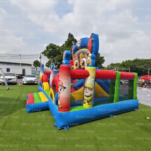 19.6ft yuedong Inflatable Combo trượt nhà bị trả lại những trở ngại nhảy công viên Dual Lane trượt - Product Image 4