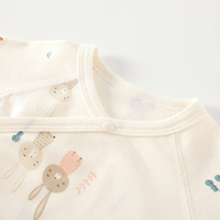 Tutine per Neonati in Cotone di Grado A, Traspiranti, Doppio Strato per Protezione Pancia, Stampa Animalier, 0-1 Anno, Unisex, Chiusura con Bottoni a Scatto