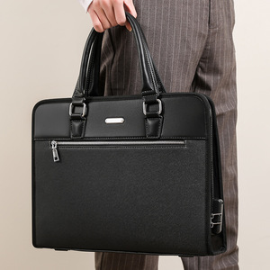 Bolso de Mano Niandduo Todo en Uno, de Cuero, para Viajes de Negocios, Impermeable, Retráctil, de Color Sólido, para Hombre - Product Image 3