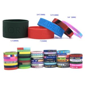 Unisex Fashion <b>Silicone</b> Wristband <b>Waterproof</b> Soft Rubber Bracelet Custom Design Party Accessories - Product Image 5