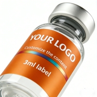 Autocollant personnalisé à transfert thermique haute adhérence pour flacons de peptides 3 ml, 5 ml, 10 ml, flacons injectables