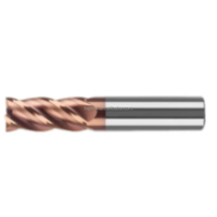 Fraise à 4 dents en carbure de tungstène HRC63 avec revêtement Altin, fond plat carré, pour machines-outils CNC haute vitesse