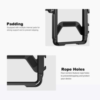 BAFANG Aluminium Smartphone Cage Mount - Rig Universal untuk iPhone/Android dengan Cold Shoe & Sekrup 1/4 inci (Kompatibel dengan Mic/Lampu LED)