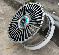 Jantes forgées de luxe multi-rayons Viaol avec enjoliveur central flottant chromé, compatibles Rolls-Royce Cullinan/Phantom/Ghost/Wraith/Spectre