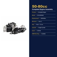 Moteur de scooter GY6 50cc, 4 temps, monocylindre, assemblage complet, Euro 2, pour scooter à roue de 10 pouces, 40 cm