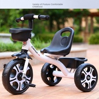 Premium pliable enfant en bas âge Tricycle poussette 1-6 ans Parent barre de poussée pour rue marche Portable enfants pédale jouet