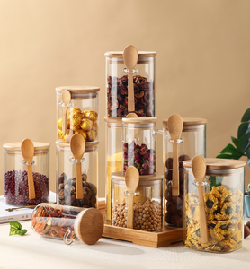 Frascos <span class=keywords><strong>de</strong></span> Vidrio Sellados al por Mayor <span class=keywords><strong>de</strong></span> 300ml-1600ml con Tapa <span class=keywords><strong>de</strong></span> Madera y Cuchara <span class=keywords><strong>para</strong></span> Salsas, Dulces, Contenedores Domésticos, Frascos <span class=keywords><strong>de</strong></span> Almacenamiento - Product Image 4