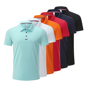 Envío rápido Polo personalizado Camiseta Stand Collar Personalizado Dos tonos Resistente a la decoloración 4-Way Stretch Logo Impreso Polo - Product Image 4