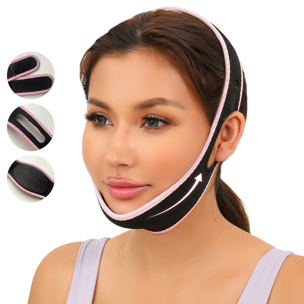 Reductor de mentón doble V Line Lifting Face Slimming Mask Chin Strap Elimina la flacidez Jawline Cinturón de cuello en forma facial