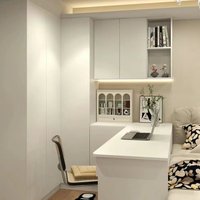 Unité Tout-en-Un Moderne Minimaliste : Armoire Intégrée, Lit Tatami, Dressing et Bureau pour Villa, Maison, Salle de Sport - Atelier et Chambre Confortables