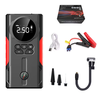 Kit de démarrage de voiture 6 en 1, booster de batterie, démarreur de batterie, batterie au lithium, démarreur de voiture avec gonfleur de pneus